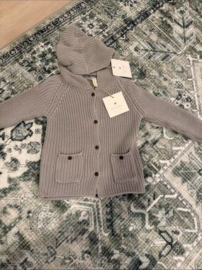 Lilette  by lil legs Unisex Hooded Knit Cardigan Jacket -